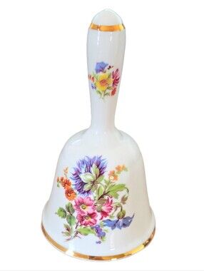Vintage Duchess Bone China England Porcelain Bell With Gold Trim